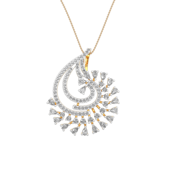 View of the Radiating Resplendence Diamond Pendant in close up