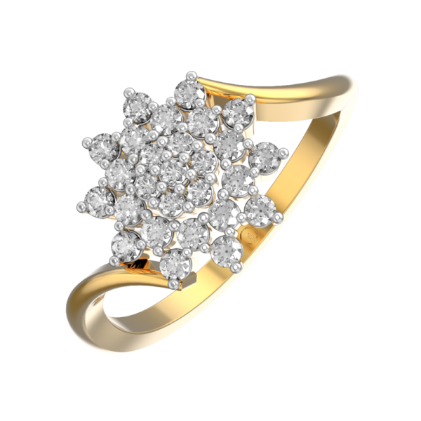 Radiating Sol Diamond Ring made from VVS EF diamond quality with 0.45 carat diamonds