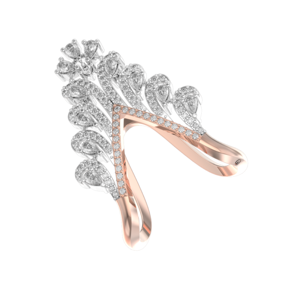 Ravishing Rupture Diamond Vanki Ring made from VVS EF diamond quality with 1.13 carat diamonds
