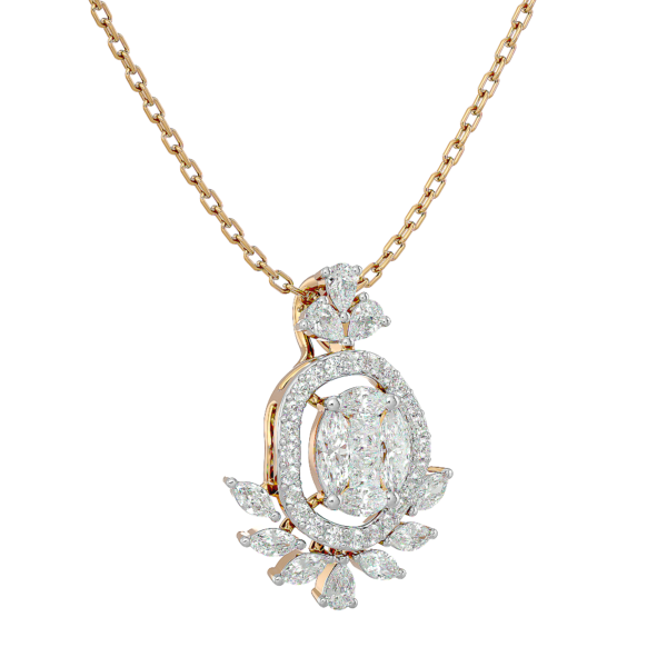 View of the Regal Mirror Diamond Pendant in close up