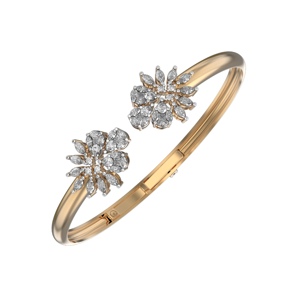 VVS EF Grade Resplendent Florals Diamond Bracelet with 2.14 carat diamonds