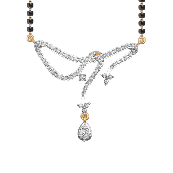 View of the Revati Diamond Mangalsutra in close up