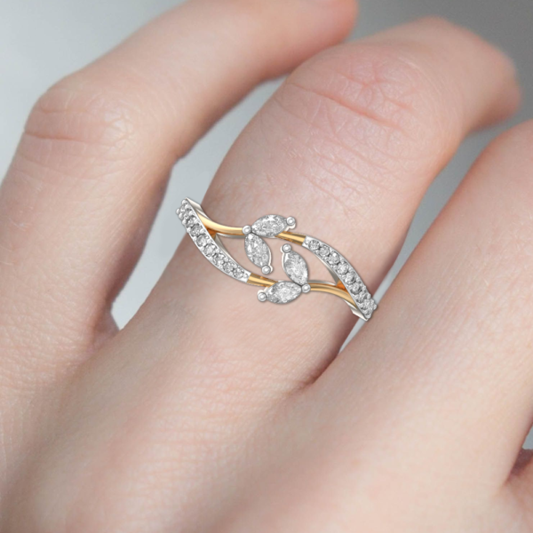 Human wearing the Stunning Foxy Diamond Ring