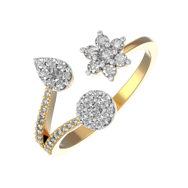 Triple Wonders Diamond Ring made from VVS EF diamond quality with 0.52 carat diamonds