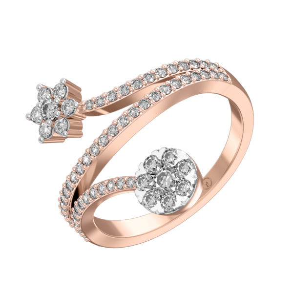 Twines Of Blossom Diamond Ring made from VVS EF diamond quality with 0.77 carat diamonds