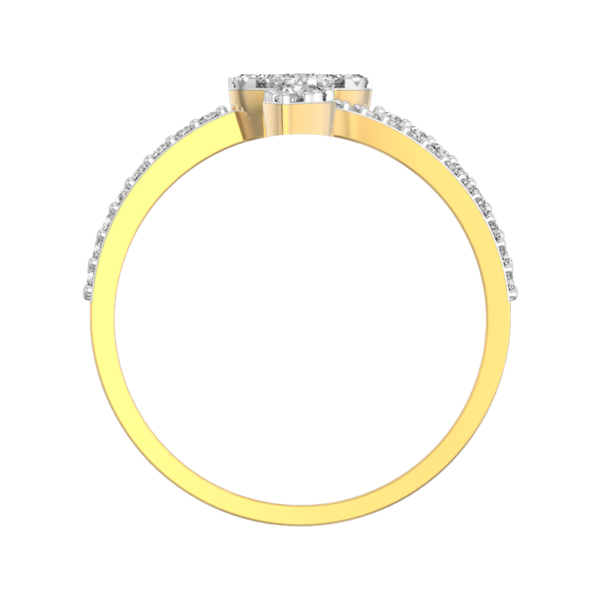 An additional view of the Twirling Allure Diamond Ring