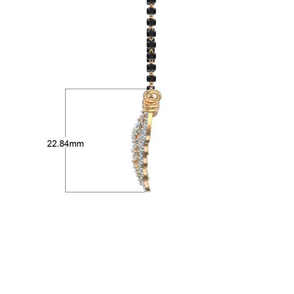 An additional view of the Varuni Diamond Mangalsutra