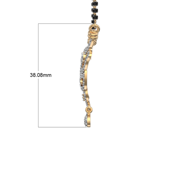 An additional view of the Vrinda Diamond Mangalsutra