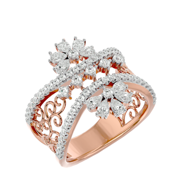 VVS EF Grade Wondrous Eyeful Diamond Ring with 0.89 carat diamonds