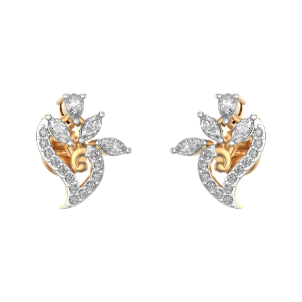 Blooming Flames Diamond Earrings made from VVS EF diamond quality with 0.5 carat diamonds