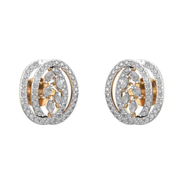 Captivating Daily Dazzle Oval Diamond Studs In Yellow Gold For Women made from VVS EF diamond quality with 1.04 carat diamonds