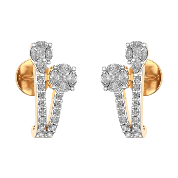 Dainty Daily Dazzle Diamond Earrings made from VVS EF diamond quality with 1.04 carat diamonds