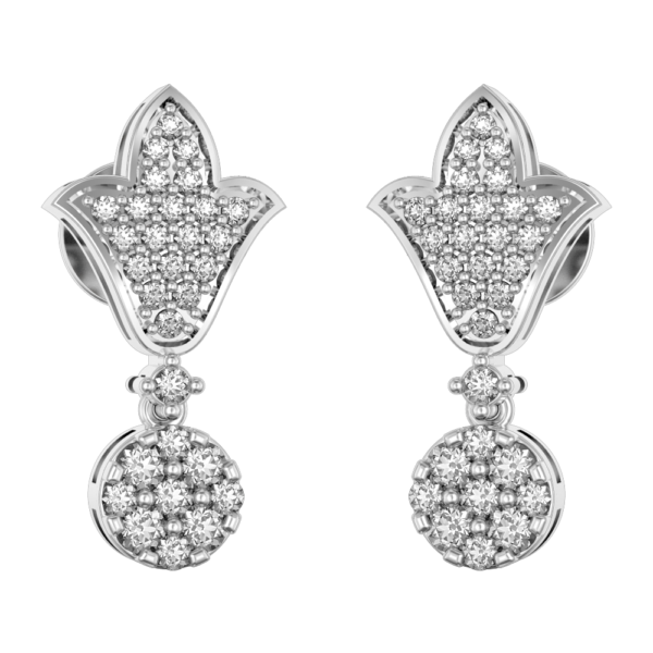 VVS EF Grade Dainty Dazzles Diamond Earrings with 0.58 carat diamonds