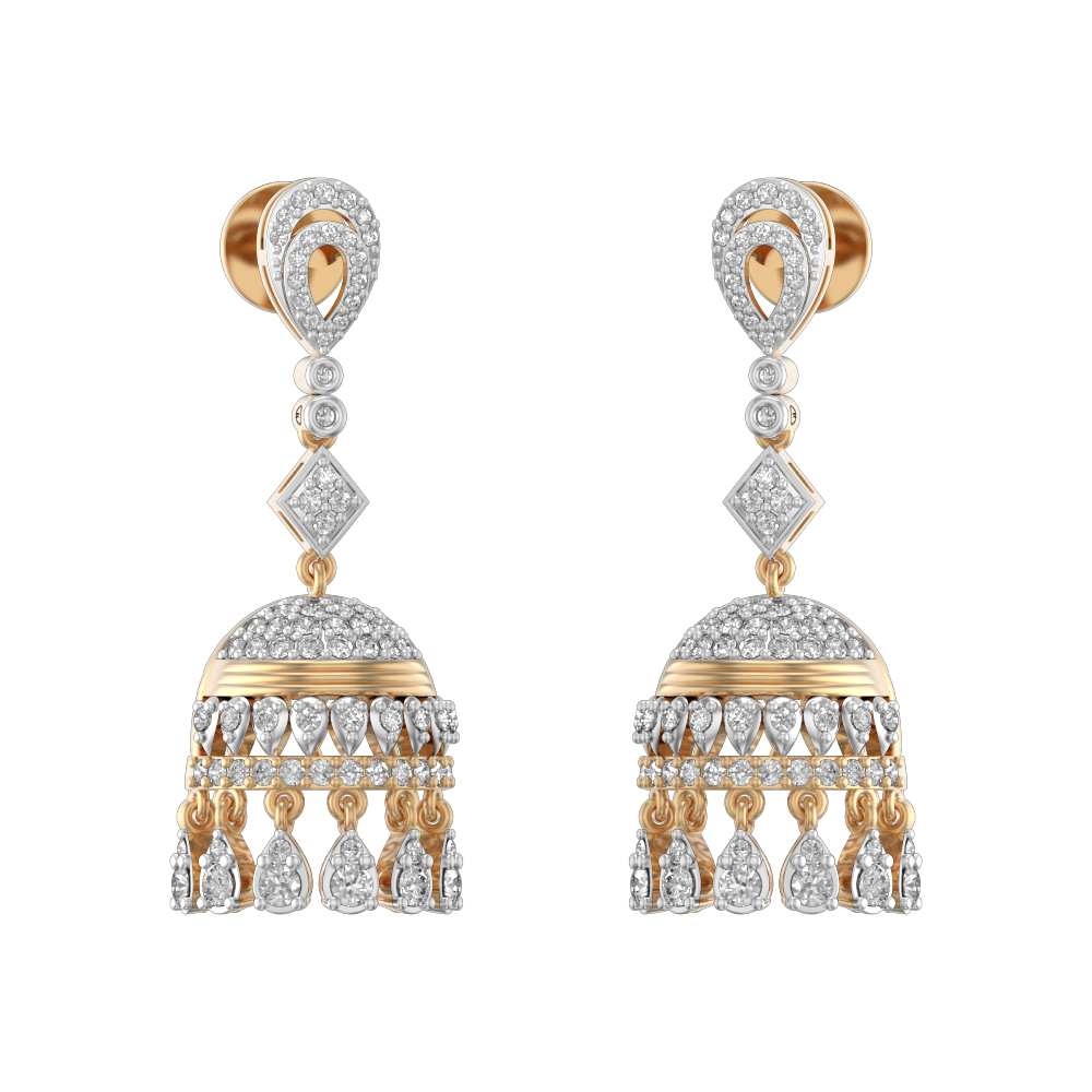 Endearing Enchantments Diamond Jhumka Earrings