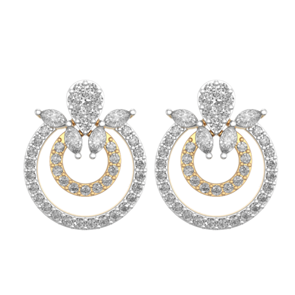 View of the Enticing Daily Dazzle Diamond Earrings in close up
