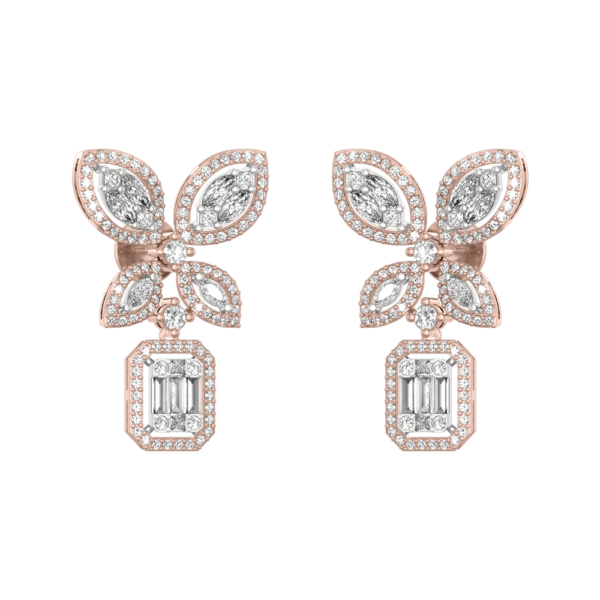 Ethereal Enchantments Diamond Earrings made from VVS EF diamond quality with 2.45 carat diamonds