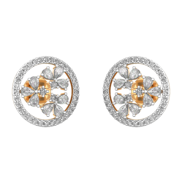 Exotic Diamond Dailywear Earrings made from VVS EF diamond quality with 1.22 carat diamonds