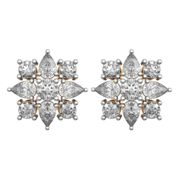 View of the Fabulous Fiorella Diamond Earrings in close up