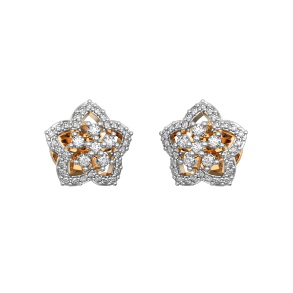 Fabulous Flora Diamond Earrings made from VVS EF diamond quality with 0.384 carat diamonds