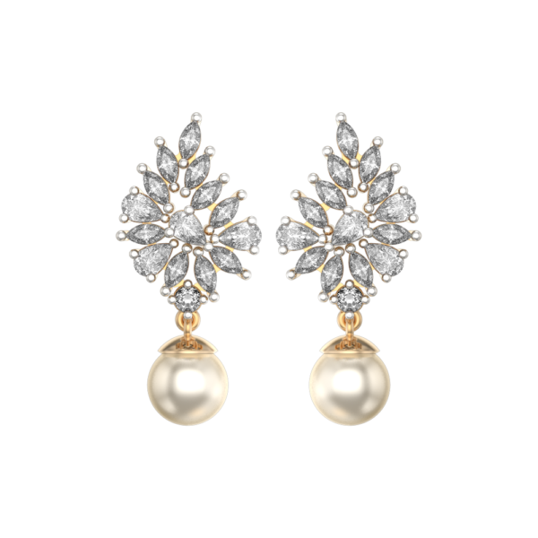 View of the Fascinating Fashionista Diamond Earrings in close up