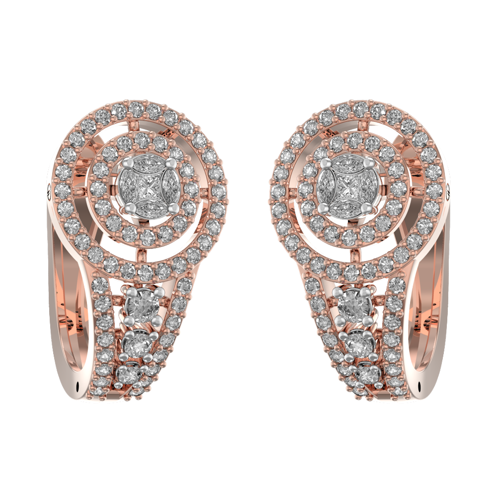 Glimmer Galore Diamond Earrings made from VVS EF diamond quality with 0.87 carat diamonds
