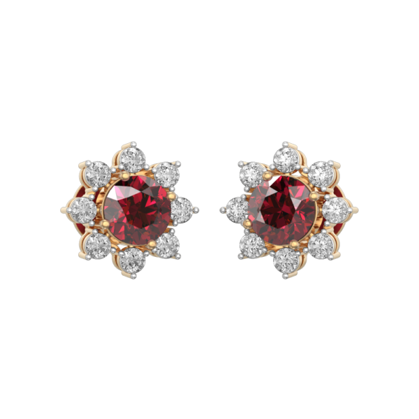 VVS EF Grade Glowing Gaillardia Diamond Earrings with 0.752 carat diamonds