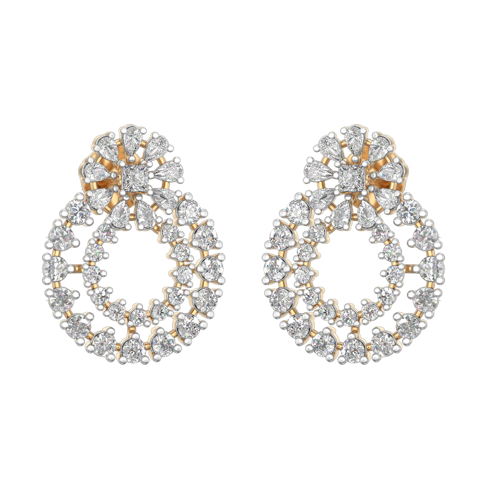 Gorgeous Glimmers Diamond Earrings made from VVS EF diamond quality with 2.9 carat diamonds