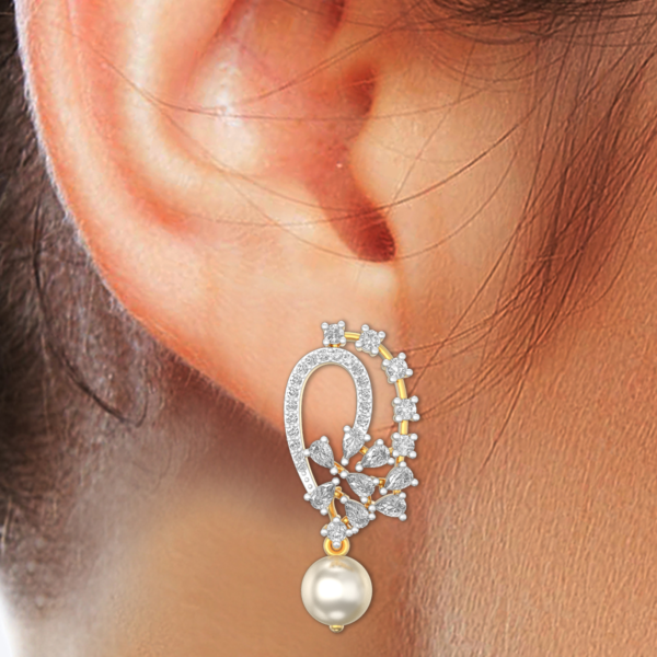 Human wearing the Heavenly Sparkles Diamond Earrings
