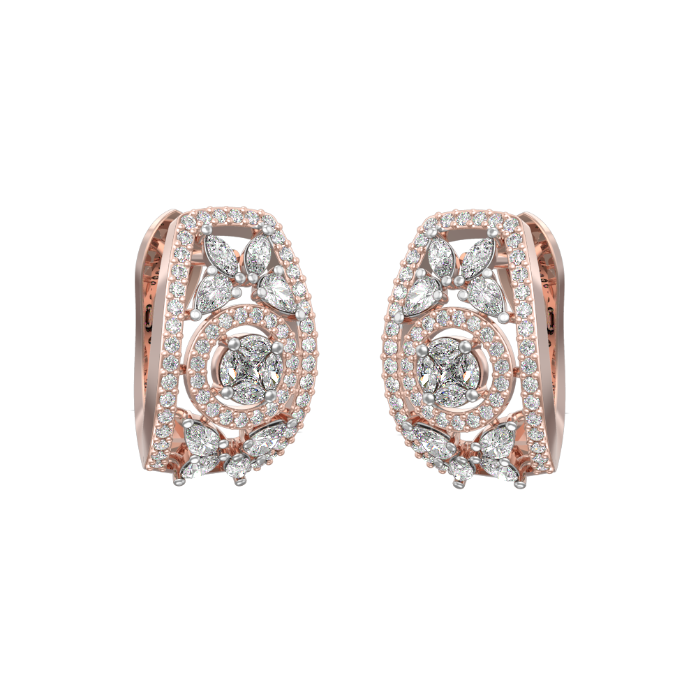Impressive Radiance Diamond Earrings made from VVS EF diamond quality with 1.23 carat diamonds
