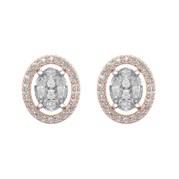 View of the Infinite Dazzles Diamond Earrings in close up