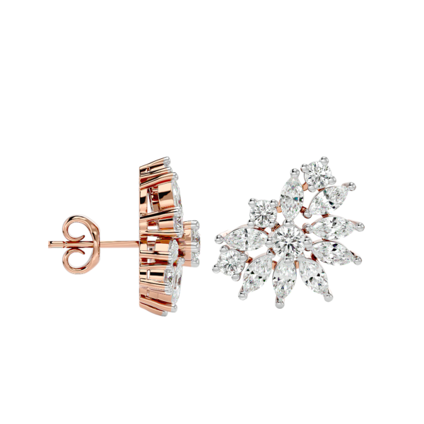 An additional view of the Irresistible Inclinations Diamond Earrings