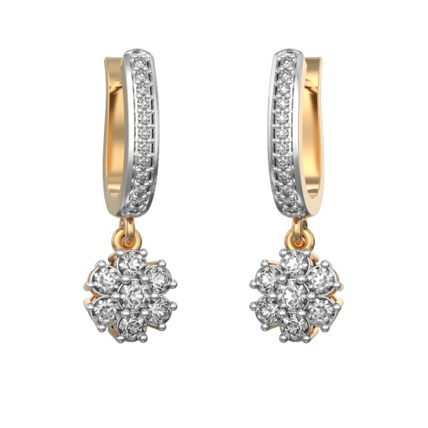 VVS EF Grade Jovial Jasmine Diamond Earrings with 0.68 carat diamonds