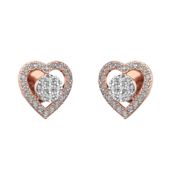 Joyous Hearts Diamond Earrings made from VVS EF diamond quality with 0.43 carat diamonds