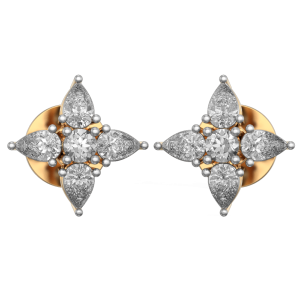 VVS EF Grade Light Luminita Diamond Earrings with 0.52 carat diamonds