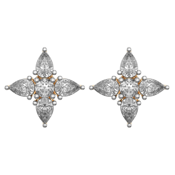 Human wearing the Light Luminita Diamond Earrings