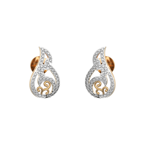 VVS EF Grade Luminous Lilium Diamond Earrings with 0.53 carat diamonds
