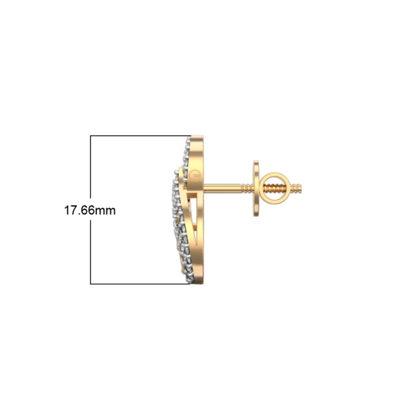 An additional view of the Luminous Lilium Diamond Earrings