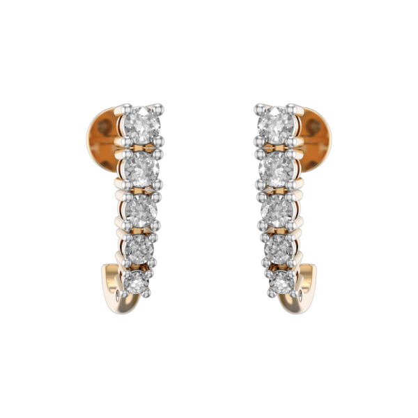 Lustrous Stream Diamond Earrings made from VVS EF diamond quality with 0.4 carat diamonds