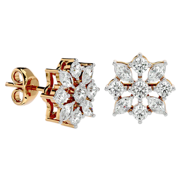 VVS EF Grade Magnificent Marquise Diamond Earrings with 0.97 carat diamonds