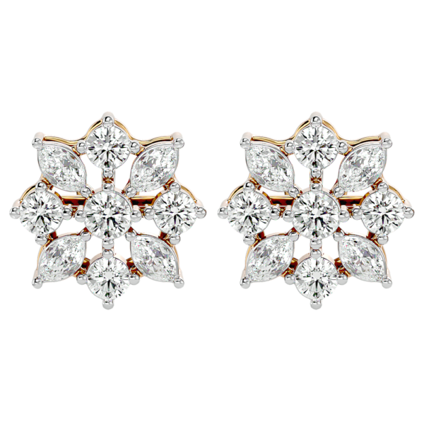 View of the Magnificent Marquise Diamond Earrings in close up