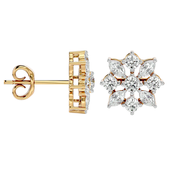 An additional view of the Magnificent Marquise Diamond Earrings