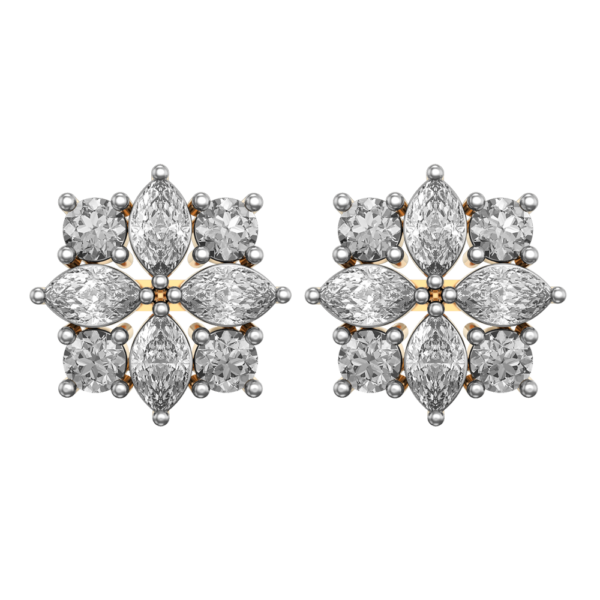 View of the Merry Mitchella Diamond Earrings in close up