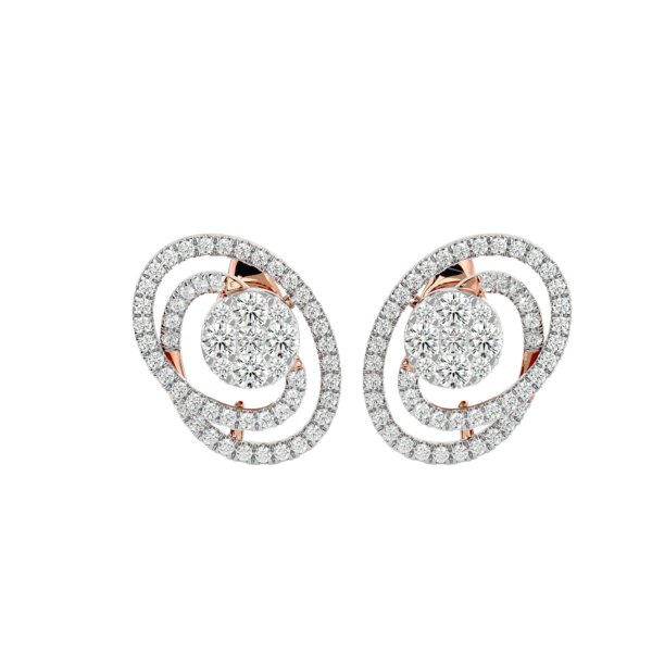 An additional view of the Orbiting Opulence Diamond Earrings
