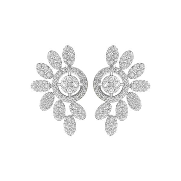 View of the Ostentatious Outshine Diamond Earrings in close up