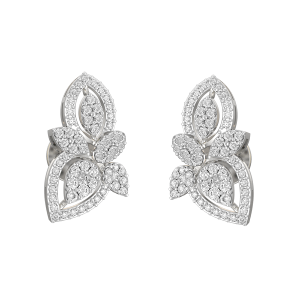 Petals Of Poise Diamond Earrings made from VVS EF diamond quality with 0.83 carat diamonds