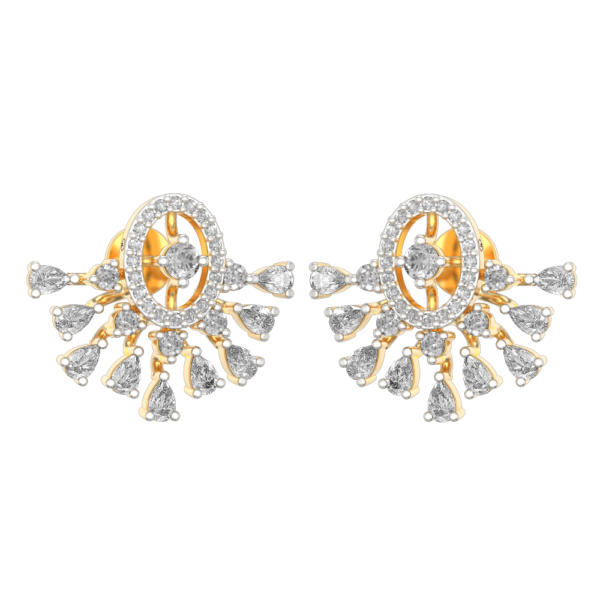 Pretty Damsel Diamond Earrings made from VVS EF diamond quality with 1.36 carat diamonds