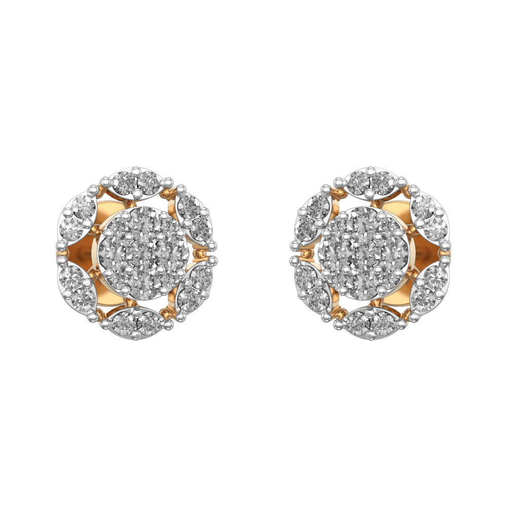 Pretty Possession Diamond Stud Earrings In Yellow Gold For Women made from VVS EF diamond quality with 0.57 carat diamonds