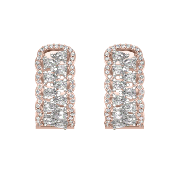 View of the Randiose Effulgence Diamond Earrings in close up
