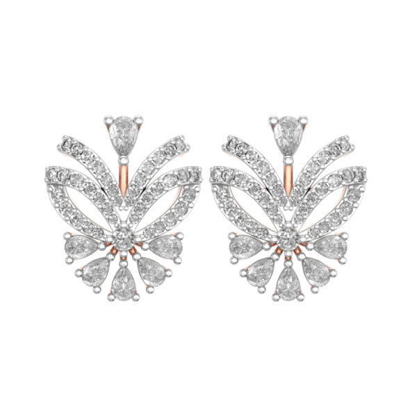 View of the Ravishing Dailywear Diamond Earrings in close up