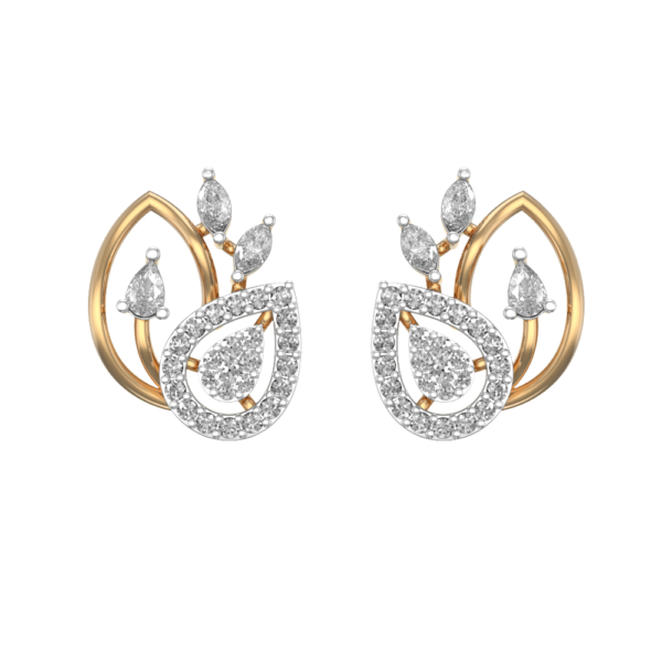 View of the Resplendent Daily Dazzle Diamond Earrings in close up